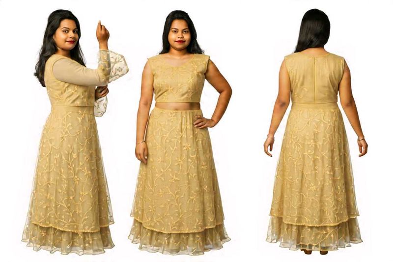 Gold Embellished Lehenga Set