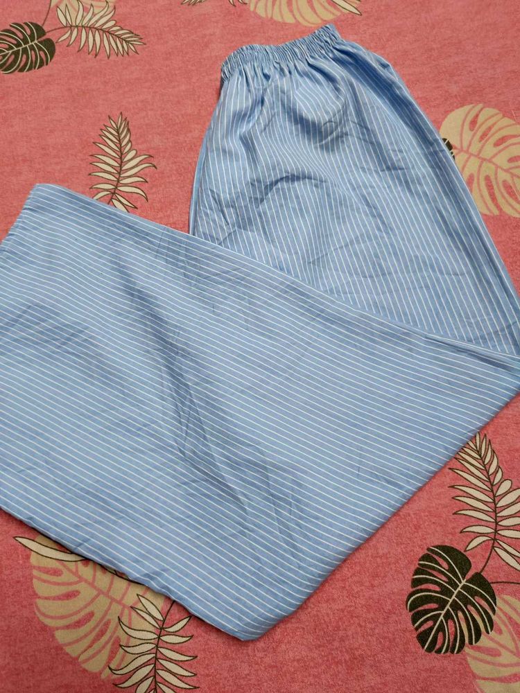 Korean Blue Striped Lounge Pants