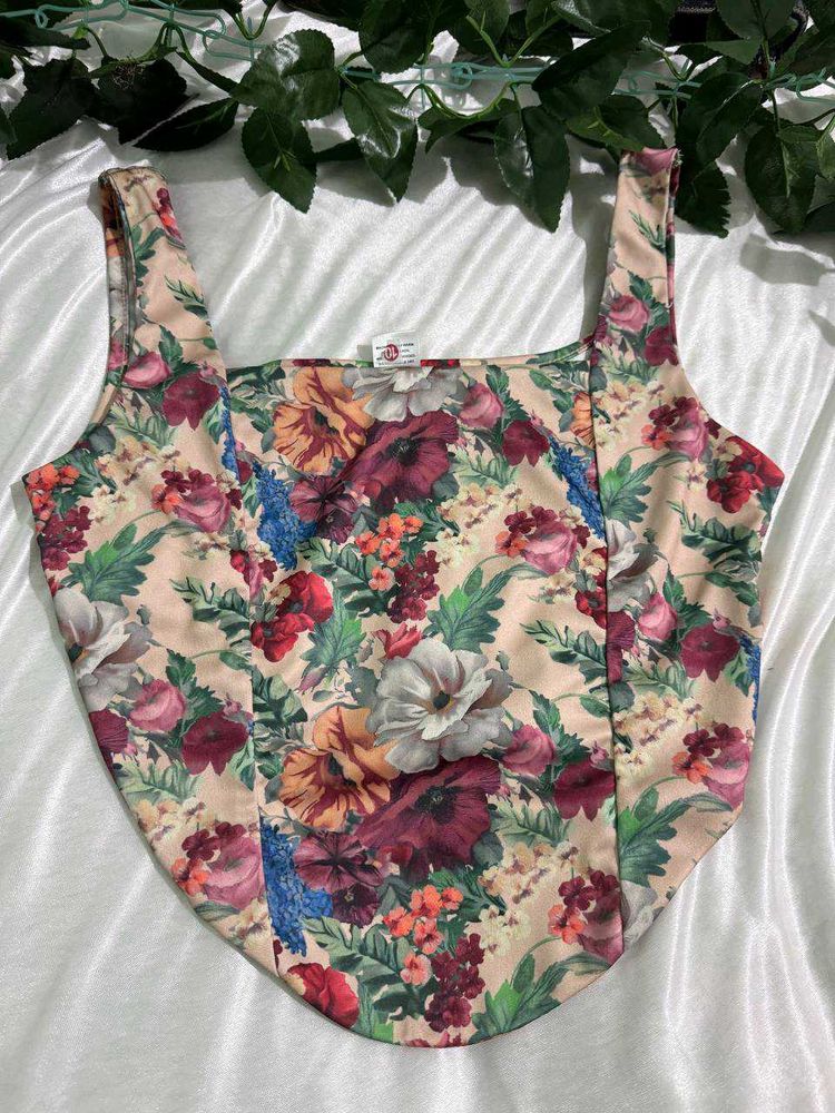 sss Floral Corset Top