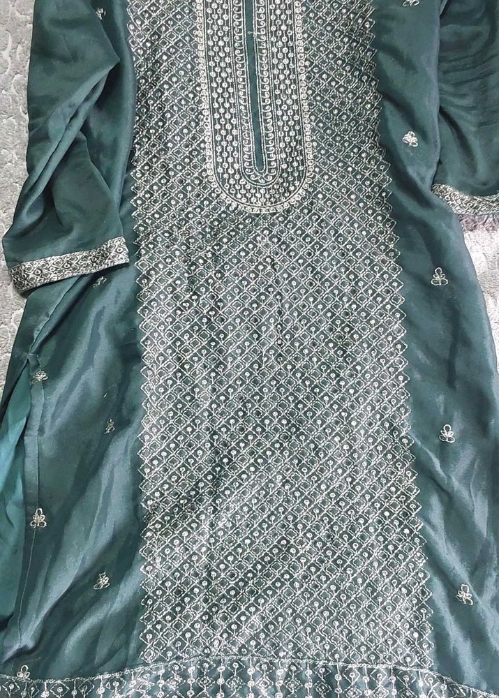 Embroidered Teal Salwar Kameez