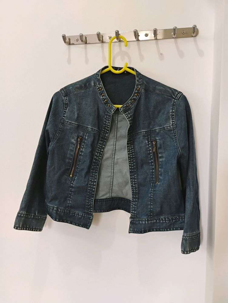 Denim Cropped Jacket