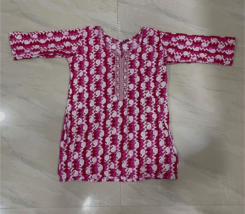 Short Pink Kurti