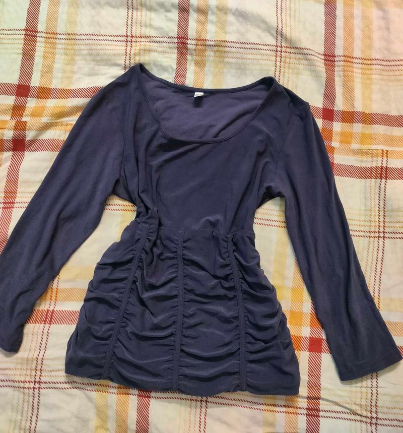 Ruched Long Sleeve Top