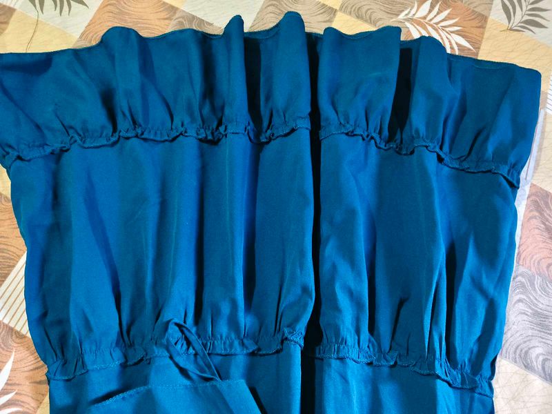 Blue Ruffled Top