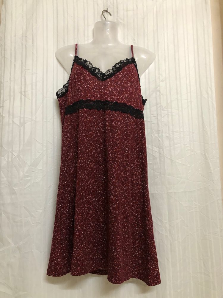 LH Maroon Sleeveless Dress
