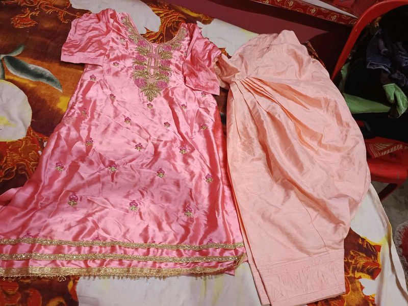 Pink Embroidered Salwar Suit