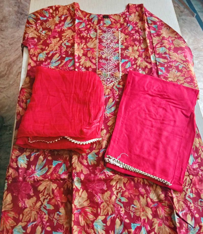 Printed Rayon Kurti Set For Women