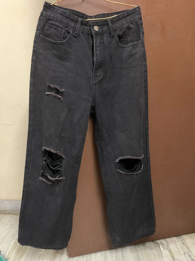 Ripped Flared Jeans