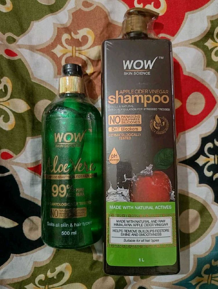 Pack Of 2,1 Litres Shampoo, Aloe Vera Gel 500ml