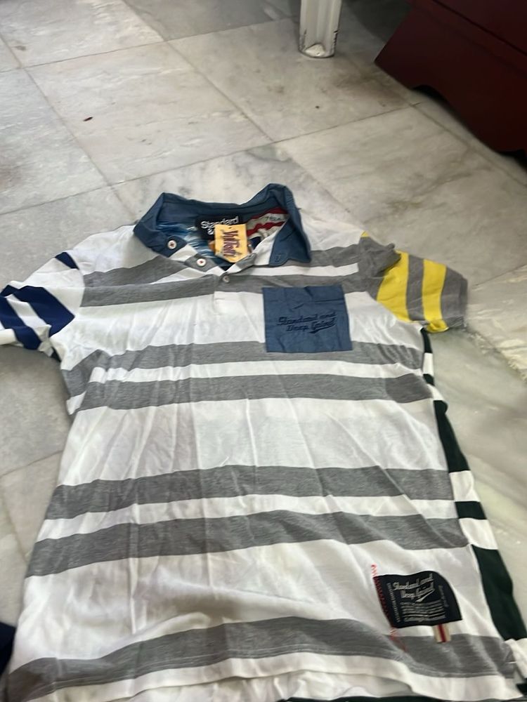 Striped Polo T-Shirt