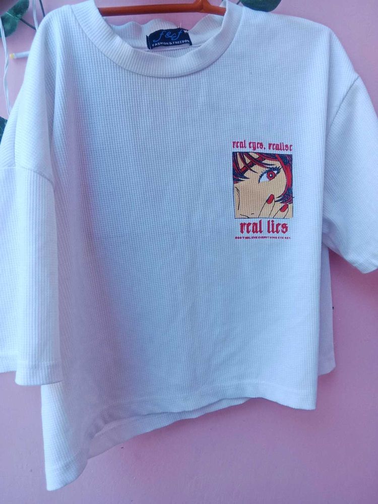 New White Crop Top For Women