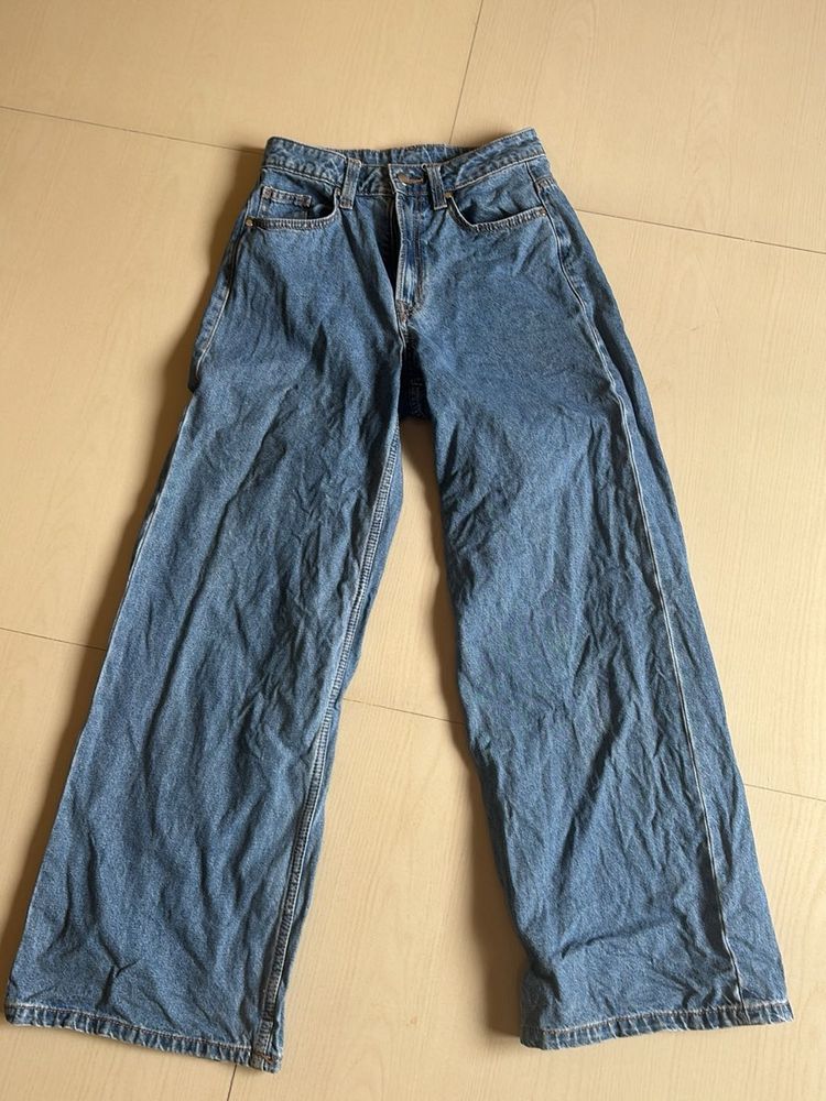 Wide Leg Denim Jeans