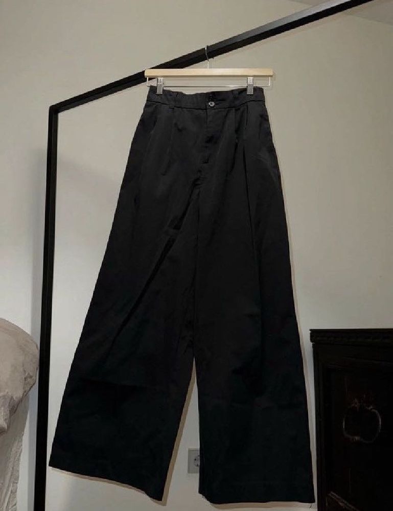 Extra Wide Leg Black Pants-ZARA (Brand New