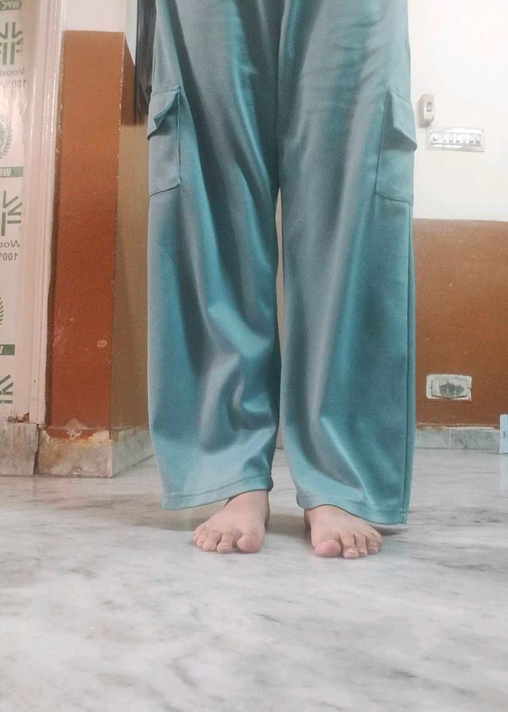Teal Cargo Lounge Pants