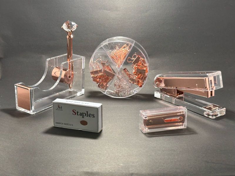 rosegold &amp; acrylic stationery Premium Quality