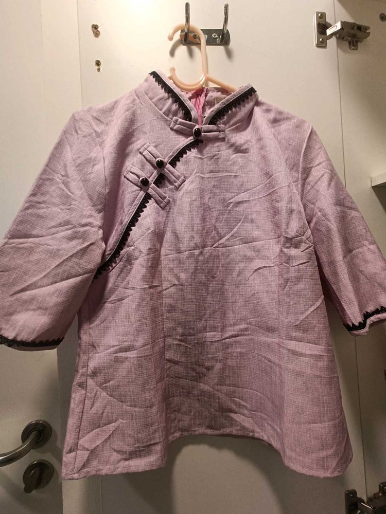 Cute Mandarin Collar Top