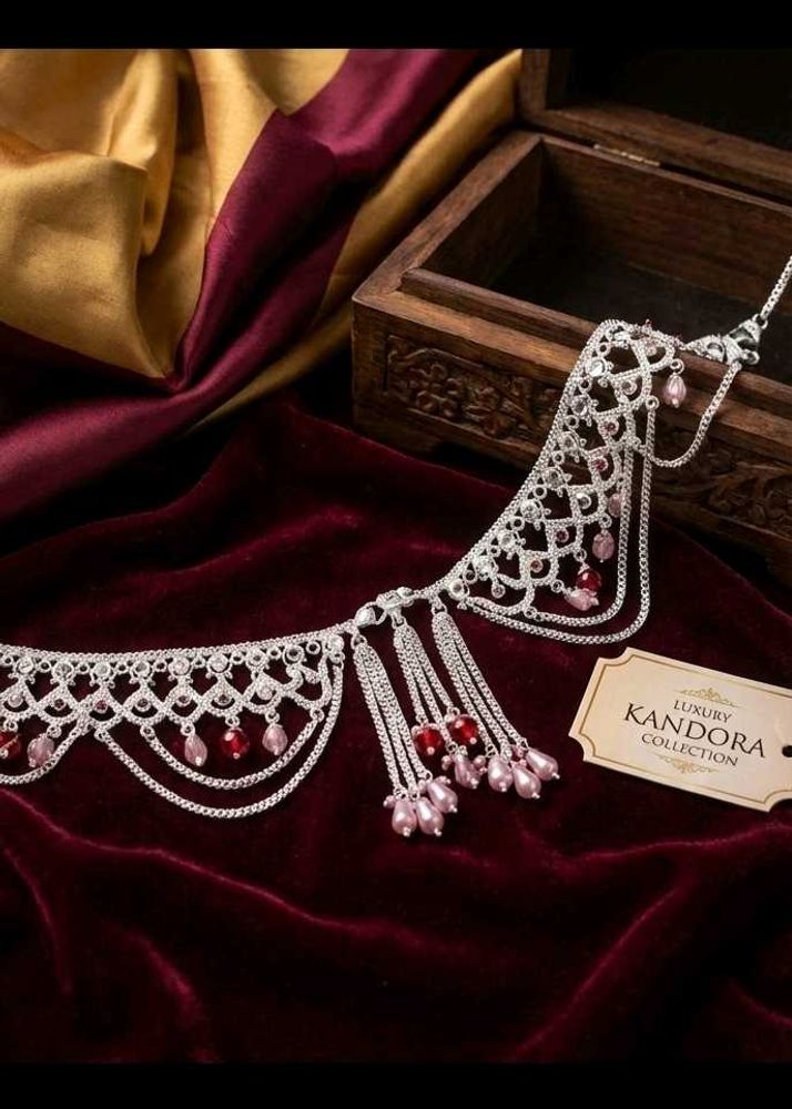 Silver Anklet with Charms