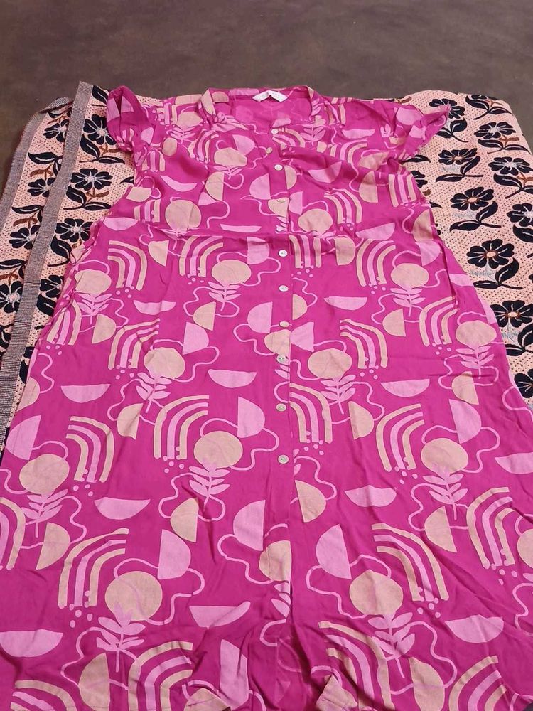 Pink Patterned Dress