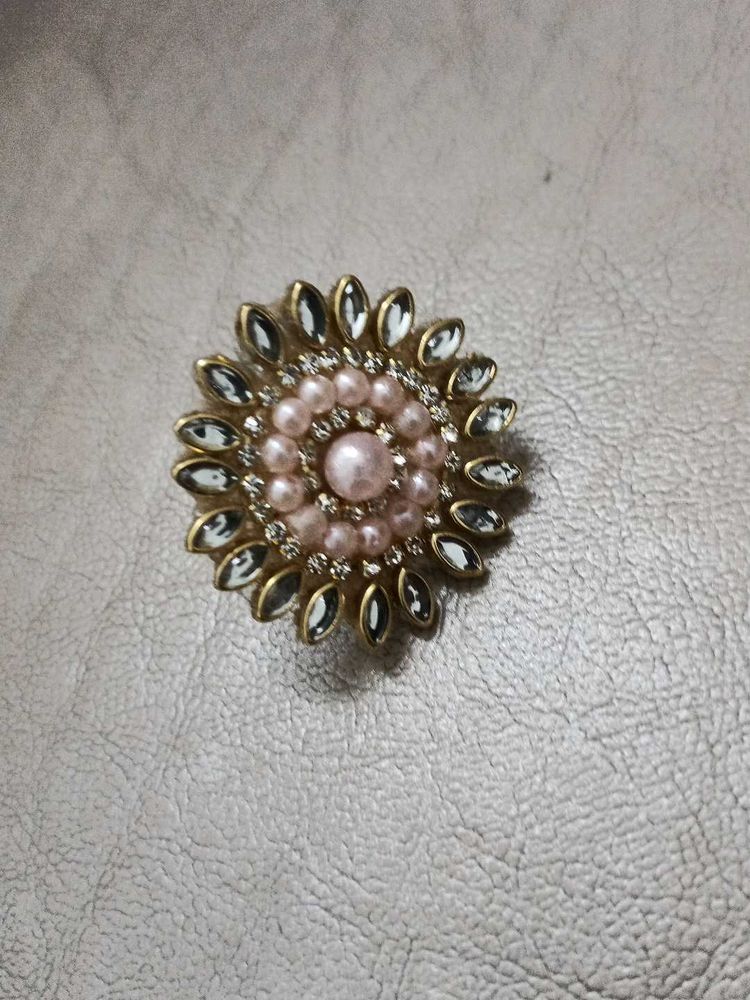 handmade kundan ring