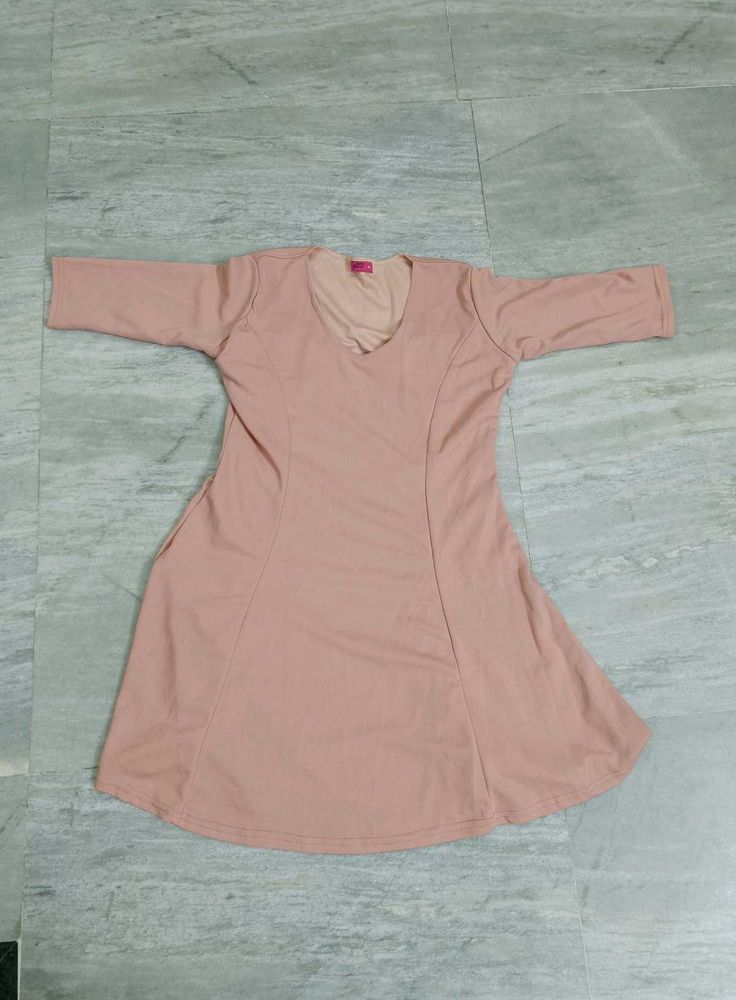 Peach Casual Frock for Girls/Women