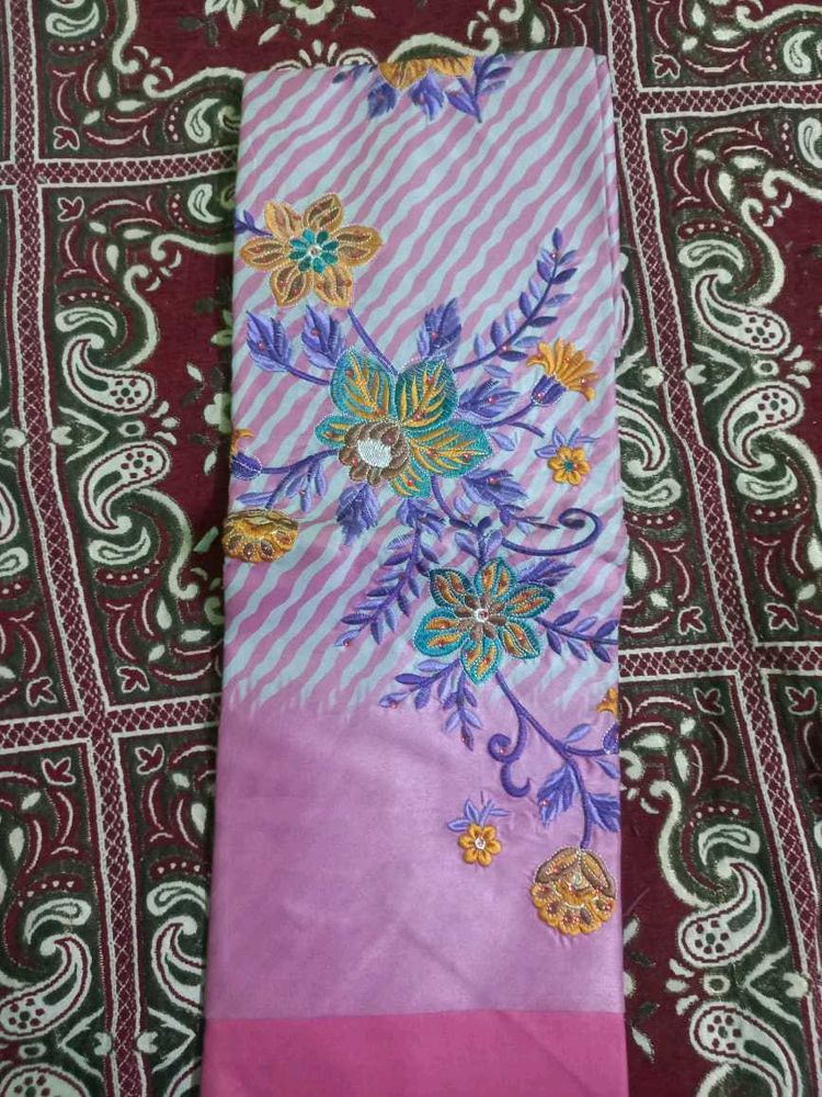 Embroidered Fabric Piece Without Dupatta