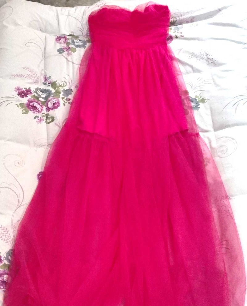 Hot Pink Tulle Party Dress