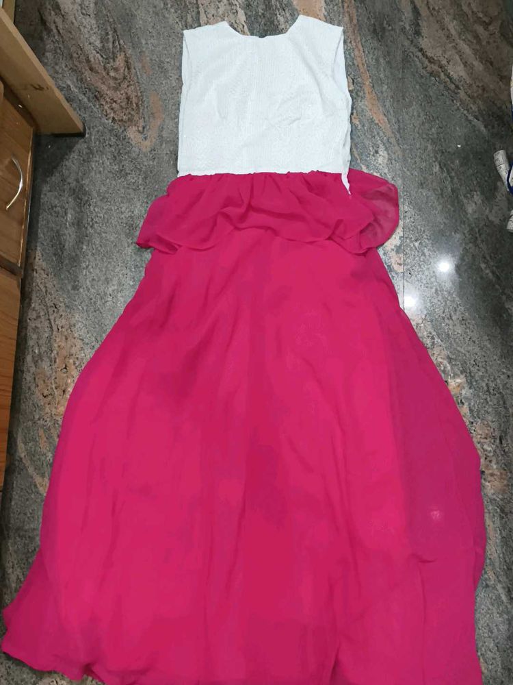 Pink &amp; White Layered Dress