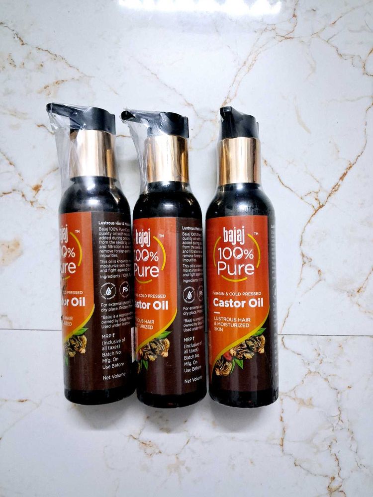 Bajaj Pure Castor Oil 3 Pack