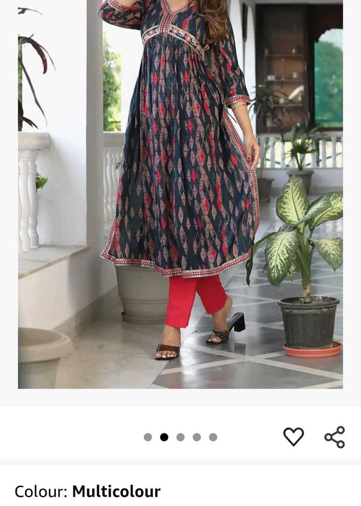 🆕 Alia Cut Stylish Kurti Pant Set