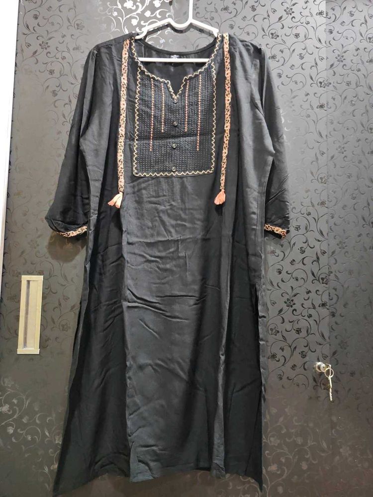 Elegant Black Kurta