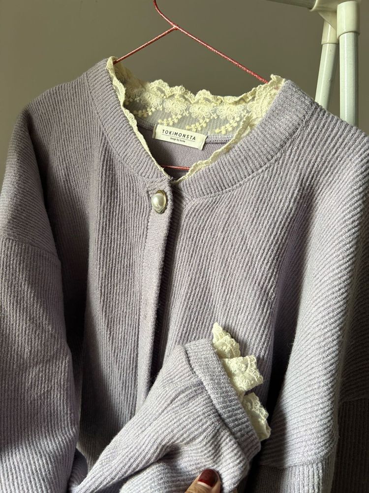 Lace Trim Cardigan