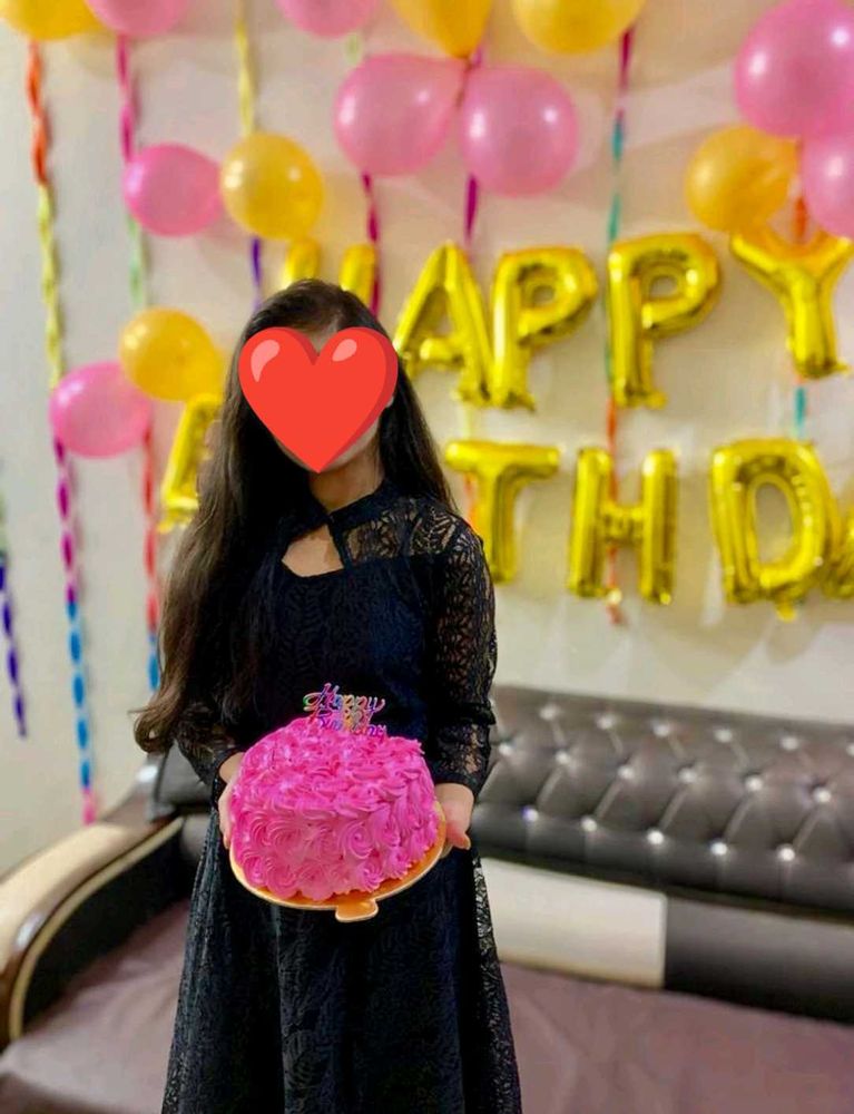 Elegant Black Lace Birthday Party Dress