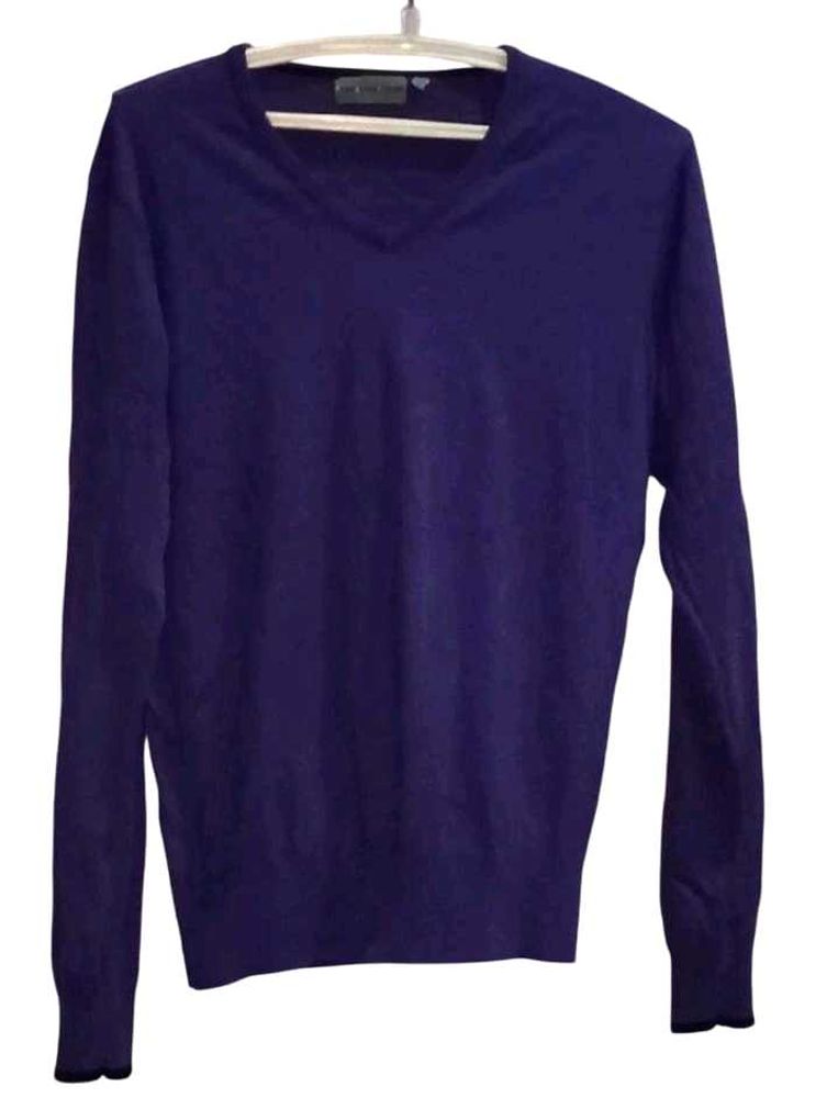 Purple V-Neck Sweater