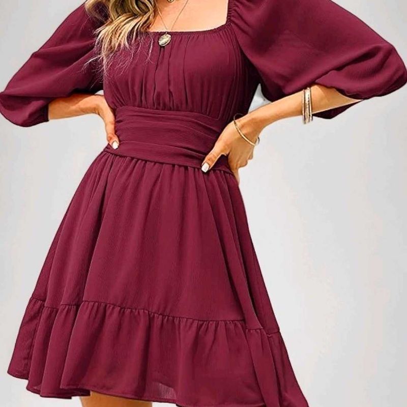 Stylish Red Off-Shoulder Dress