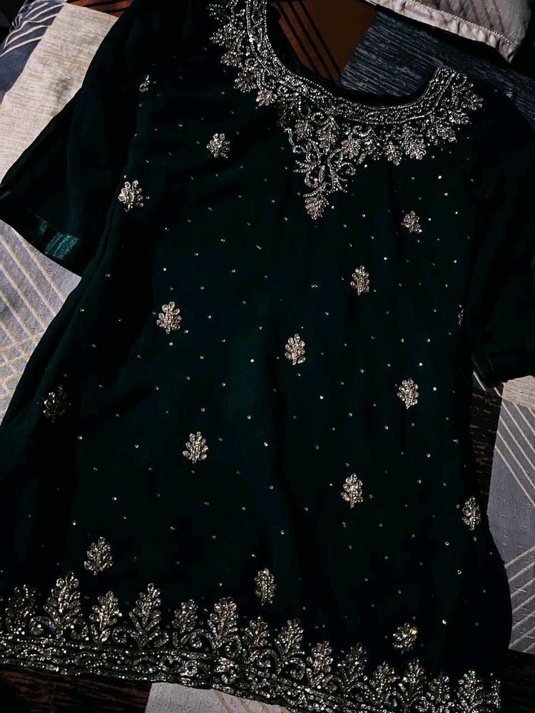 Elegant Green sharara Kurta