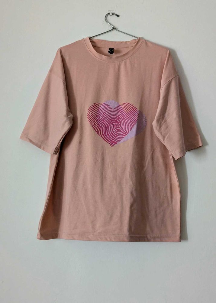 Pink Heart Graphic Tee