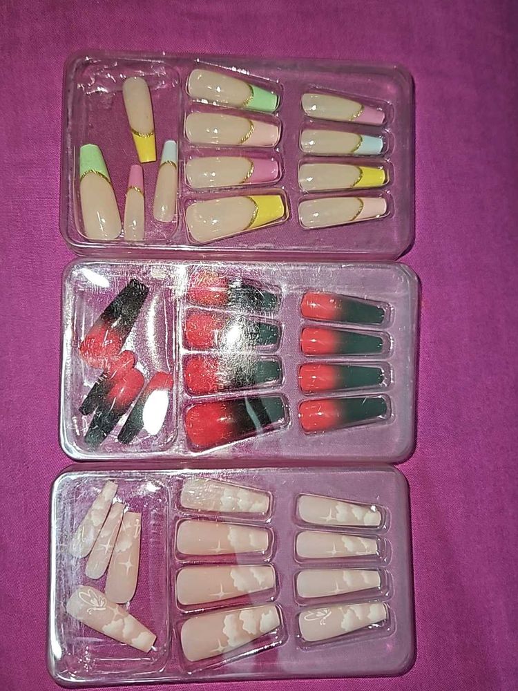 Combo Of 3 Nail Designs