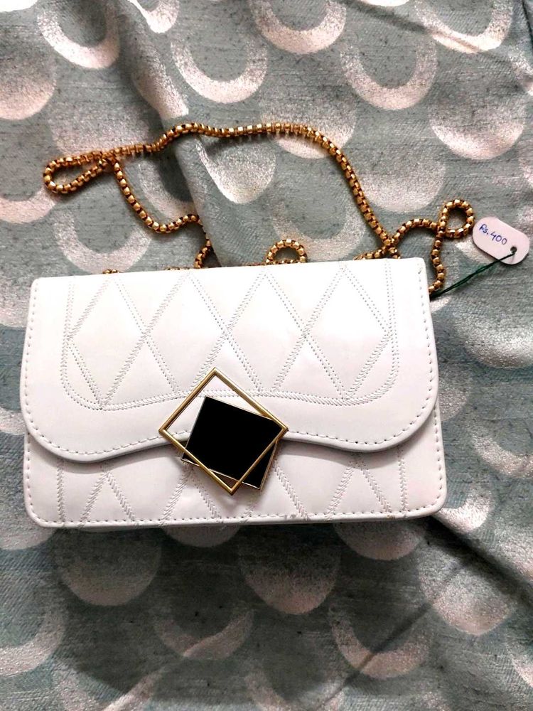 Stylish White box Crossbody Bag