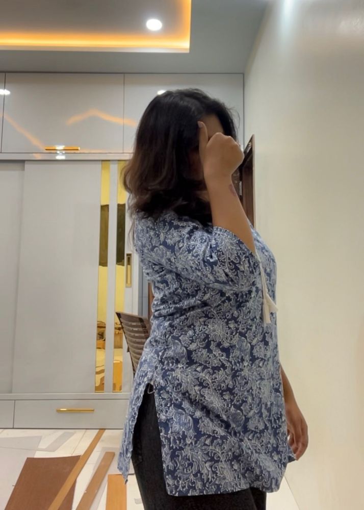 Blue Preety Short Kurti 💙