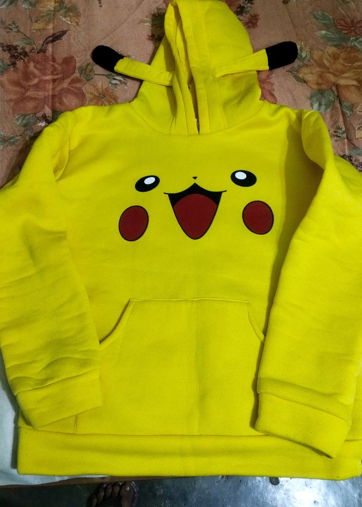 Yellow Pikachu Hoodie &#34;L&#34;