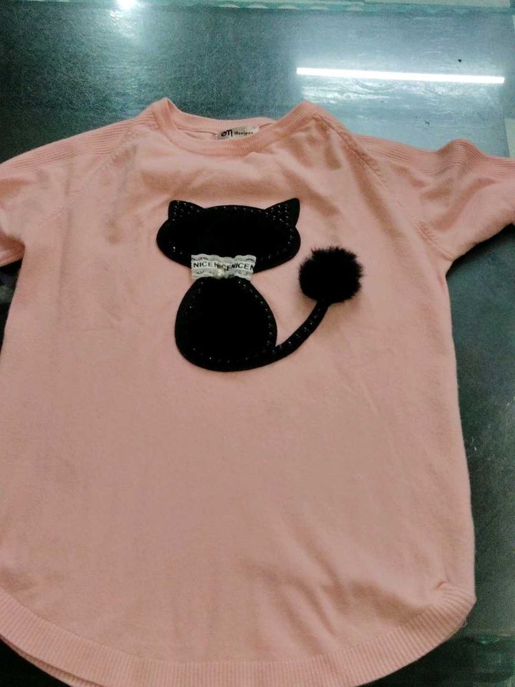 Cute Cat Graphic Top