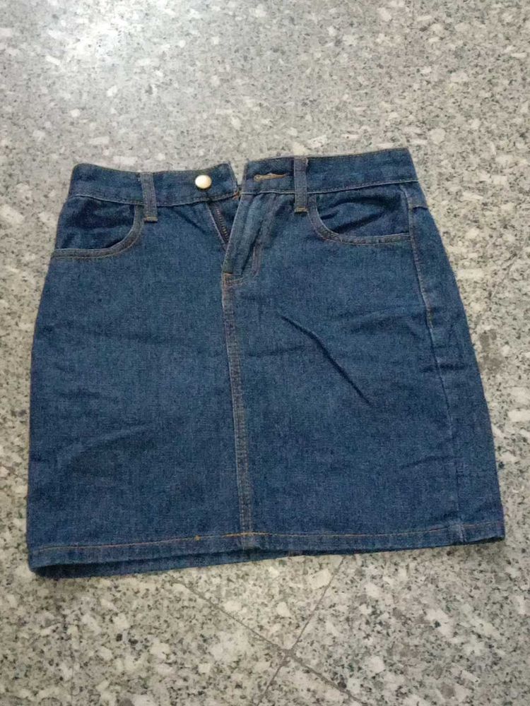 Denim Mini Skirt