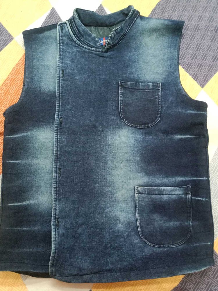 Denim Sleeveless Jacket