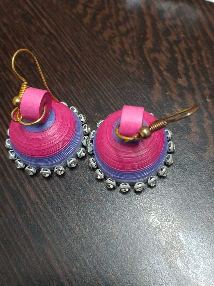 Unique Quilled Jhumka Earrings