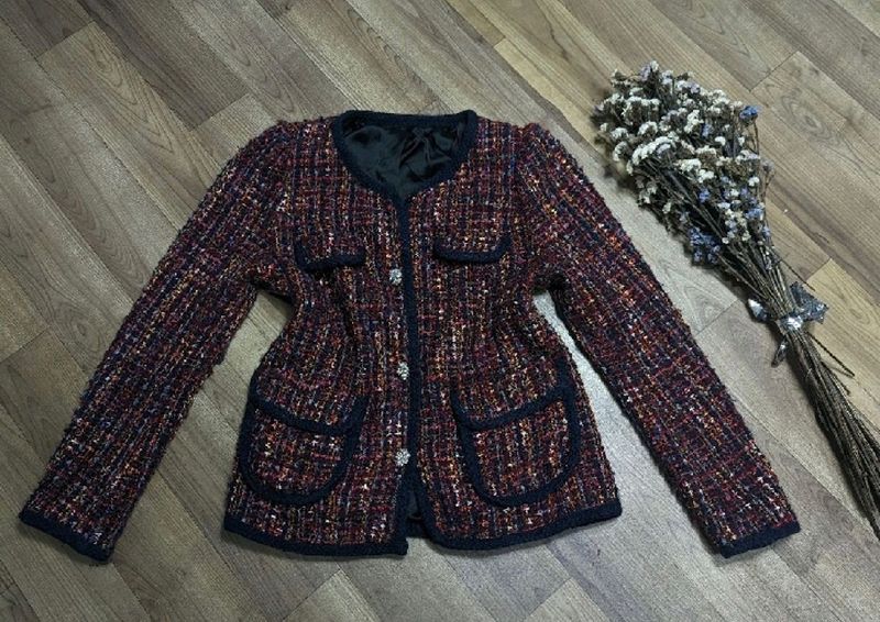 Vintage MULTICOLOUR Striped ButtonBlazer