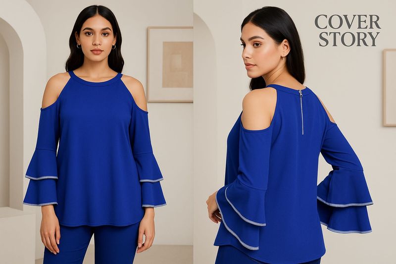 ✨ Bold &amp; Effortless – Royal Blue Colour Top