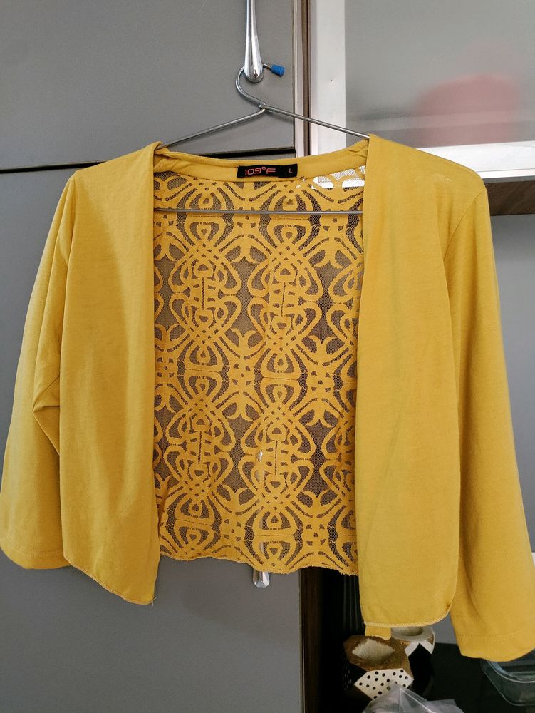109 F Mustard Shrug With Net