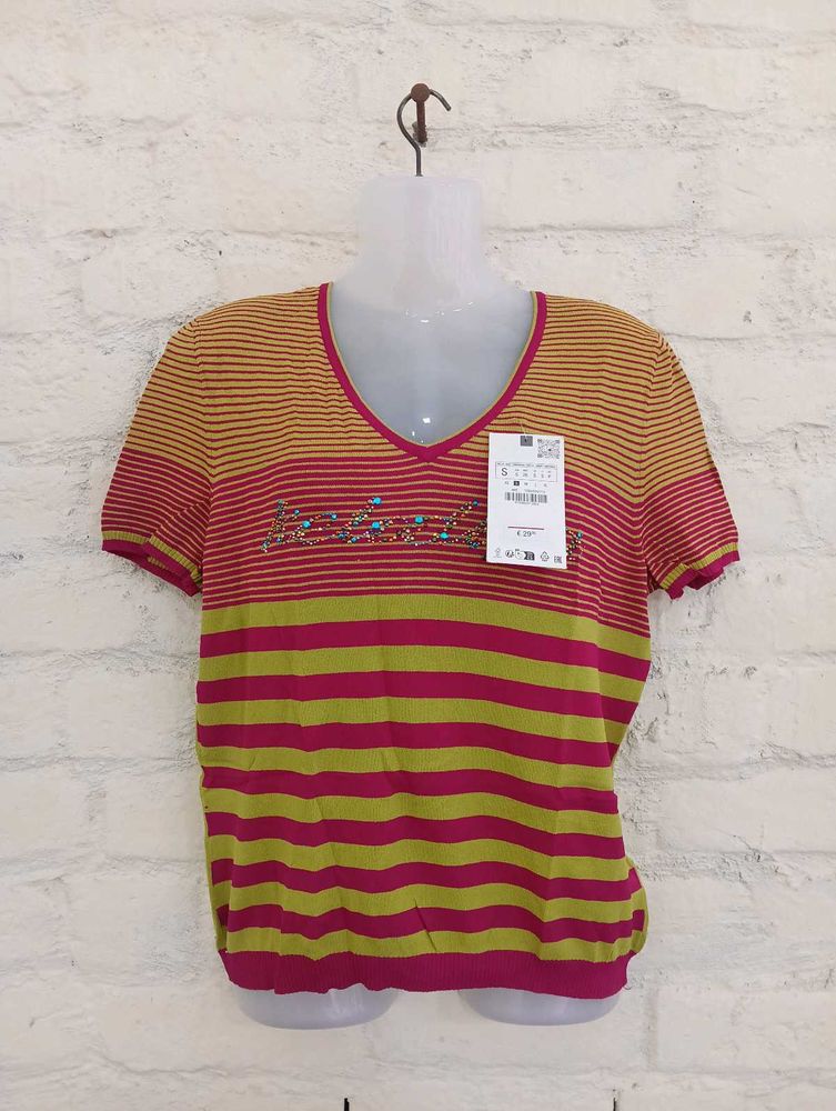 Striped V-Neck Top
