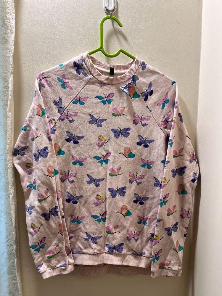 Butterfly Print Sweatshirt