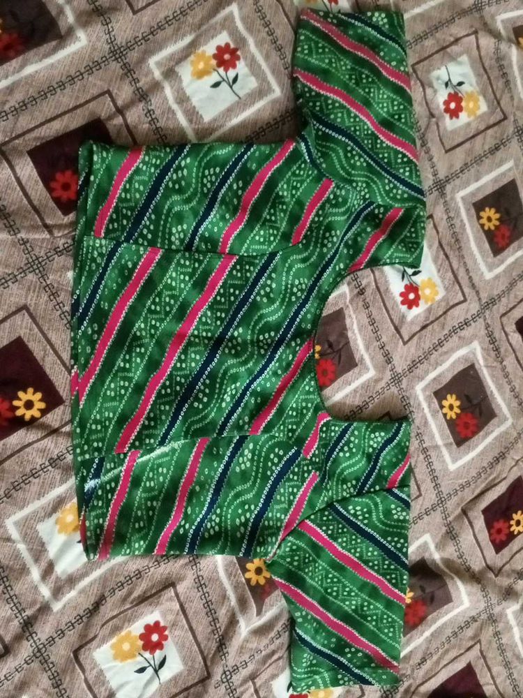 Green Dress Material